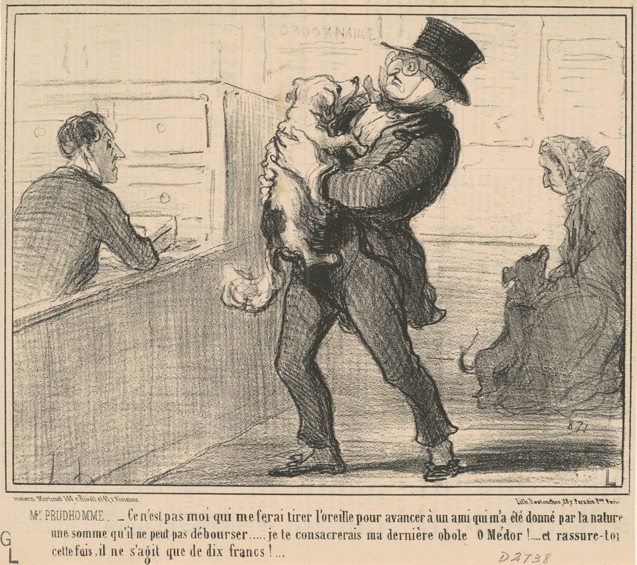 Mr Prudhomme...det är inte jag som kommer att göra mig själv... av Honoré Daumier