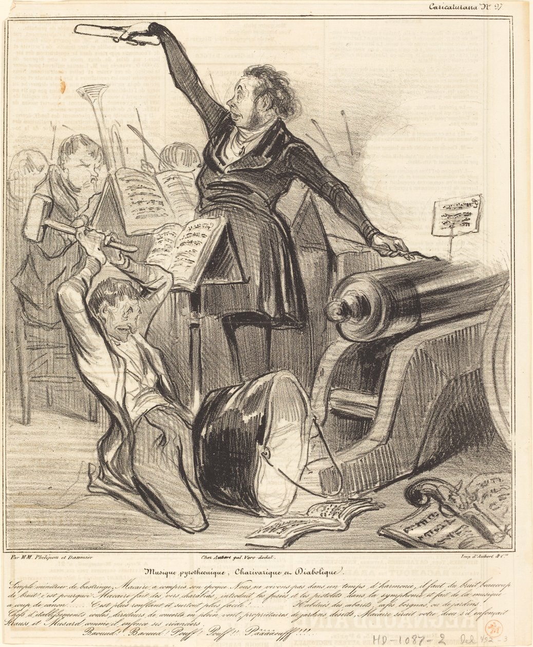 Pyroteknisk, charivarisk och djävulsk musik av Honoré Daumier