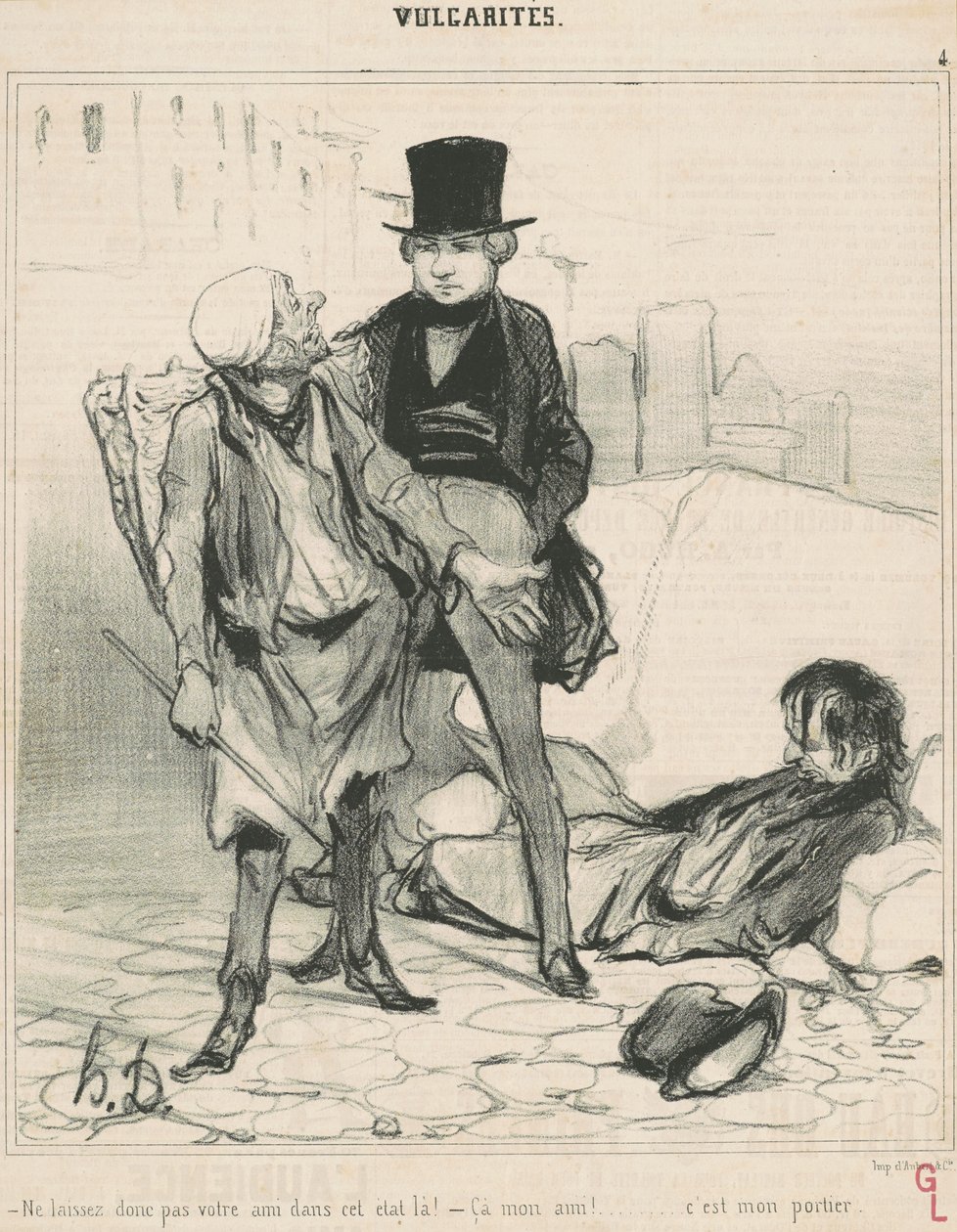 Lämna inte din vän i detta tillstånd! av Honoré Daumier