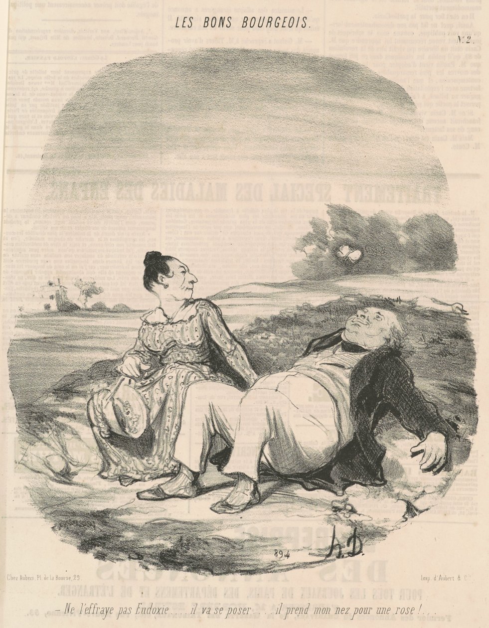Skräm honom inte Eudoxie... av Honoré Daumier