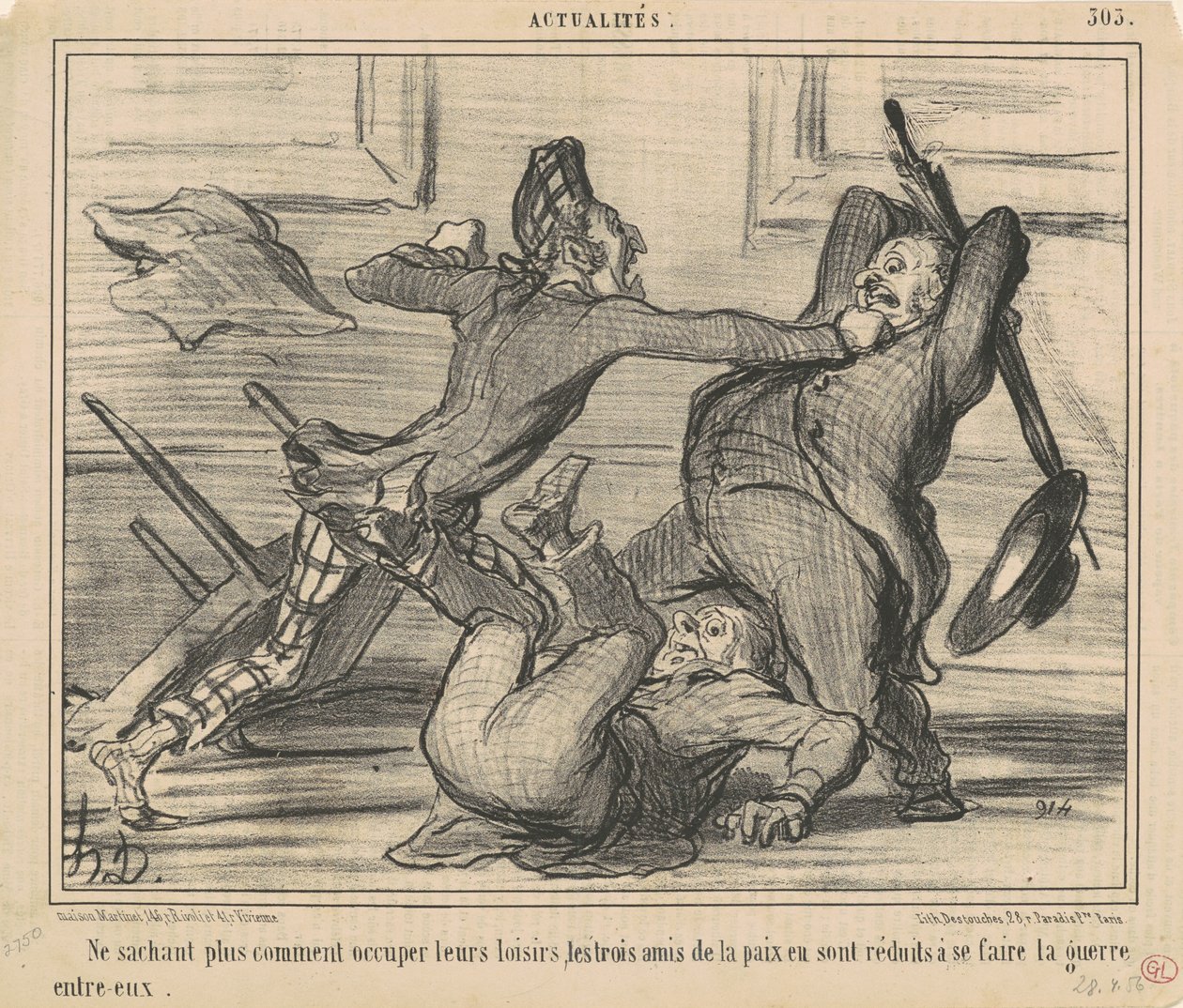 Att inte längre veta hur man använder sin fritid ... av Honoré Daumier