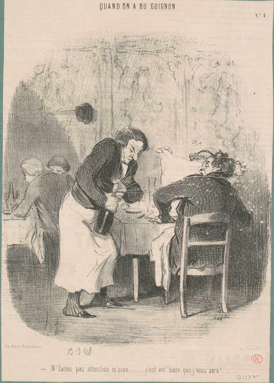 Var inte uppmärksam herre... av Honoré Daumier