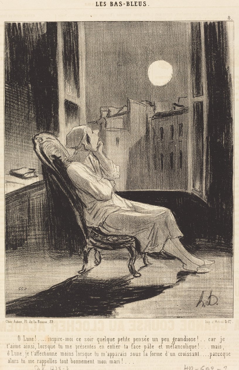 Åh måne!... inspirera mig ikväll med lite funderingar... av Honoré Daumier