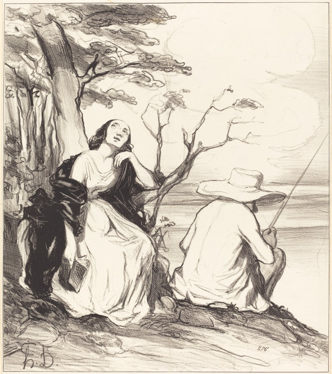 O smärta!... att ha drömt... om en man... av Honoré Daumier