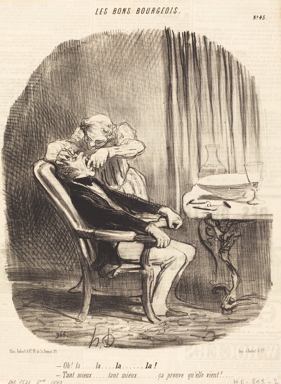 åh! ju... så mycket bättre... det bevisar att hon kommer! av Honoré Daumier