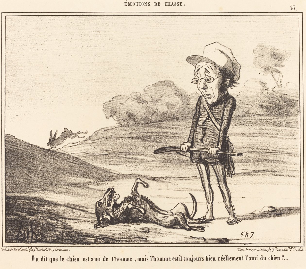 De säger att hunden är en människas vän... av Honoré Daumier
