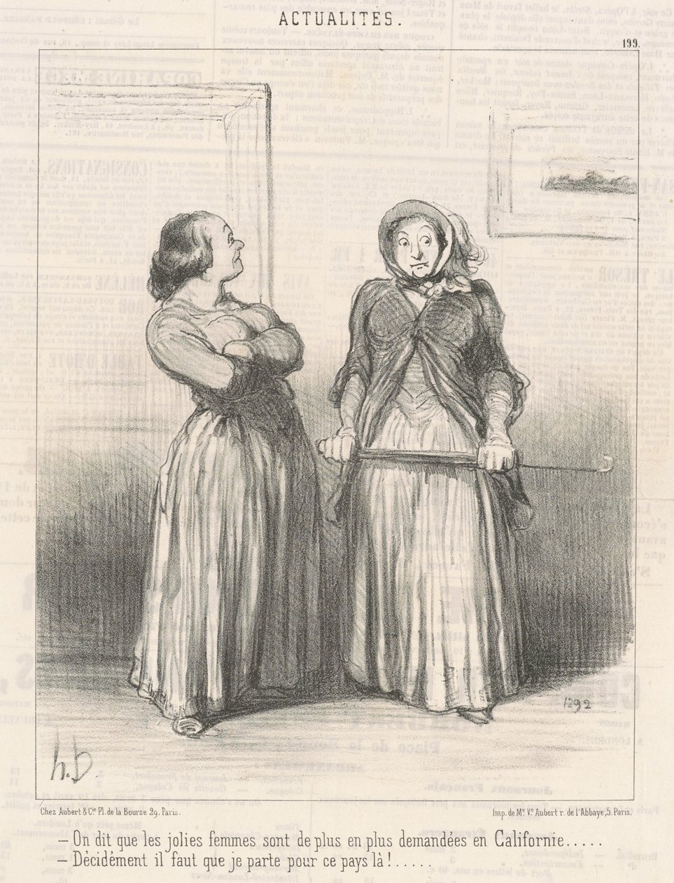 De säger att vackra kvinnor är... av Honoré Daumier