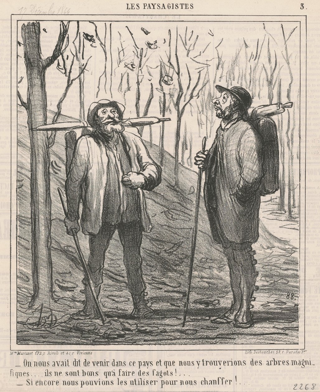 Vi blev tillsagda att komma till detta land... av Honoré Daumier