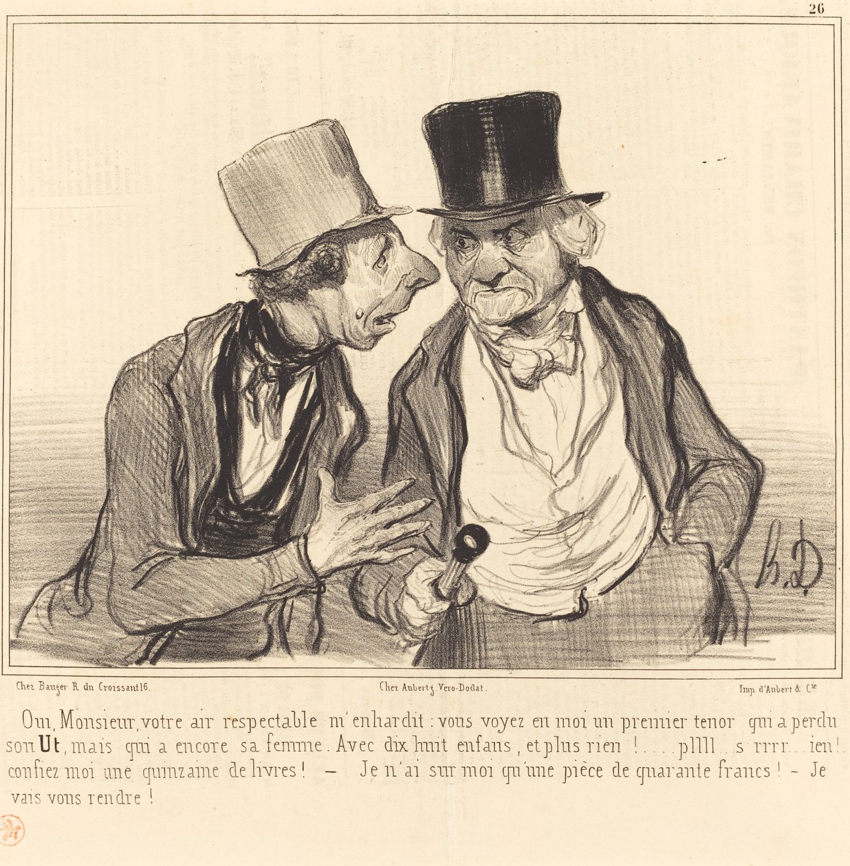 Ja, sir, din respektabla luft uppmuntrar mig... av Honoré Daumier