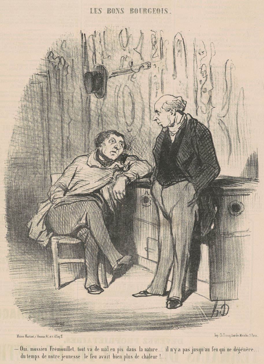 Ja, Mossieu Fremoillet, allt går från ont till värre... av Honoré Daumier
