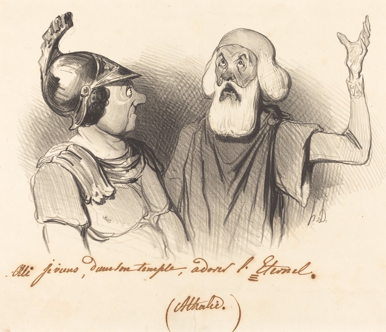 Ja, jag kommer, i hans tempel... av Honoré Daumier