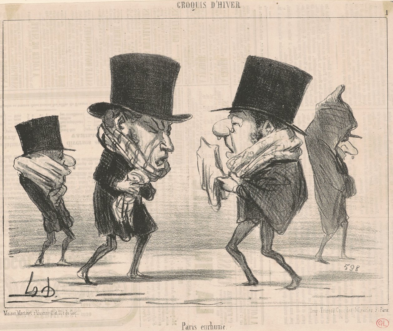 Paris är förkyld av Honoré Daumier