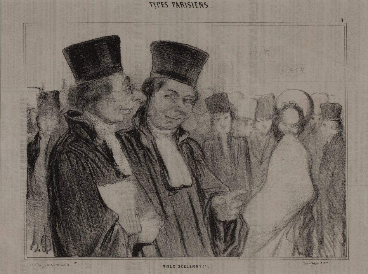 Parisiska typer, nr. 4: Gammal skurk! av Honoré Daumier