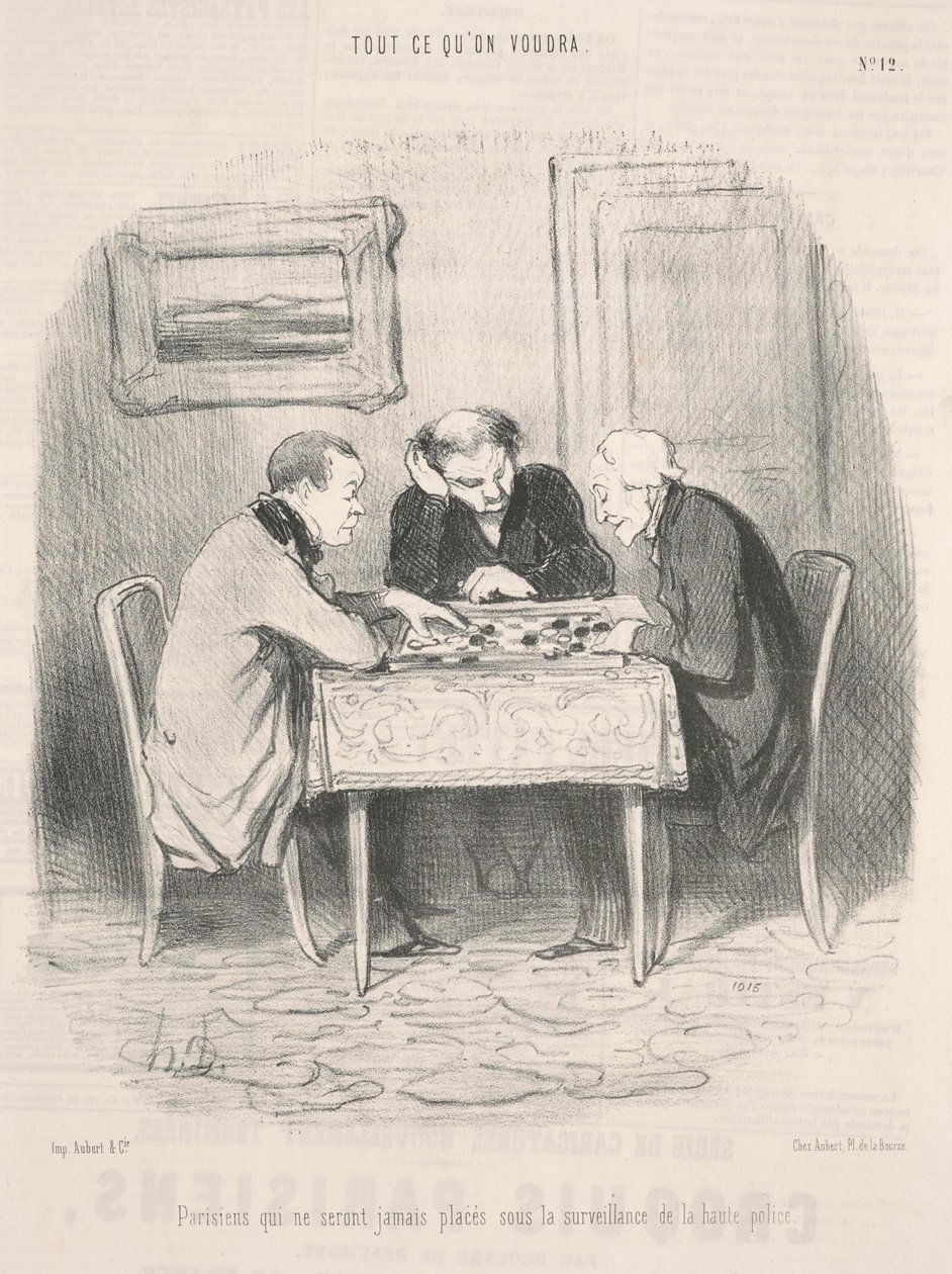 Parisare som aldrig kommer att vara ... under övervakning ... av Honoré Daumier