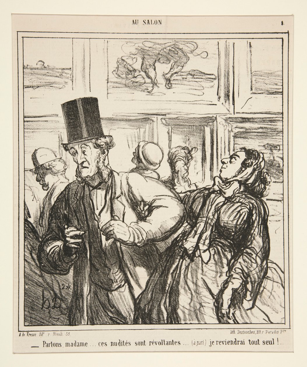 Låt oss gå, fru... dessa nakenbilder är upprörande av Honoré Daumier