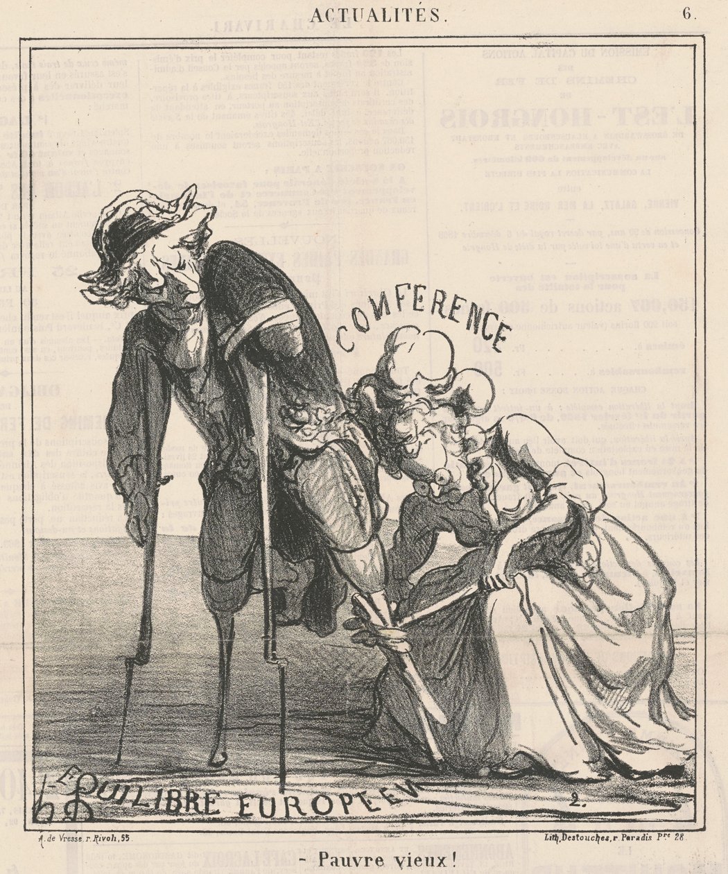 Stackars gamla av Honoré Daumier