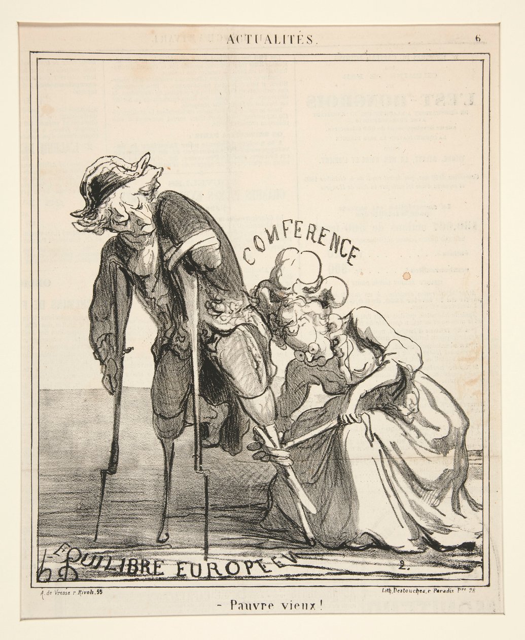 Stackars gubbe!, från Actualites av Honoré Daumier