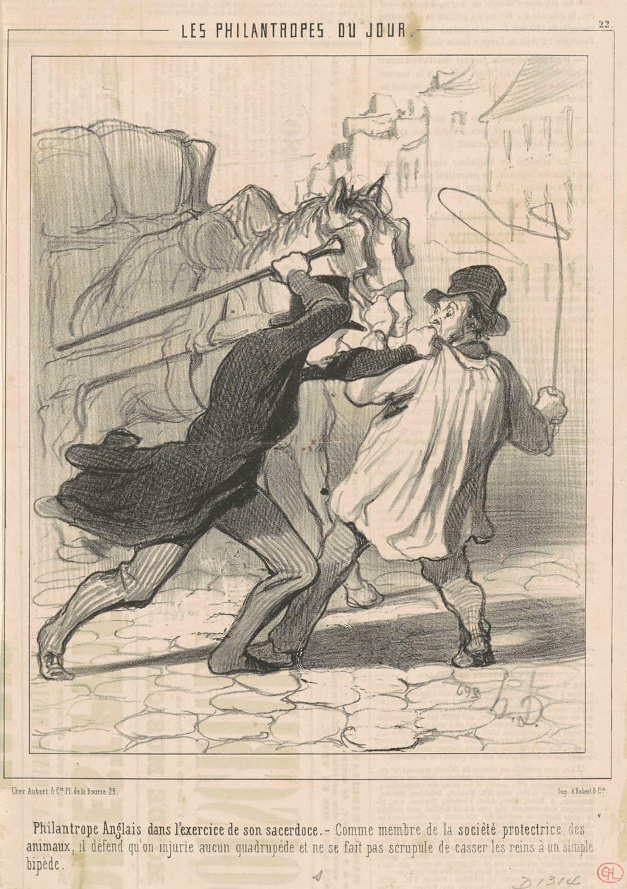 Engelsk filantrop i övningen ... av Honoré Daumier