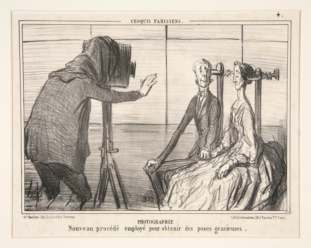 Fotografi. Ny process som används för att få graciösa poser, från parisiska skisser av Honoré Daumier