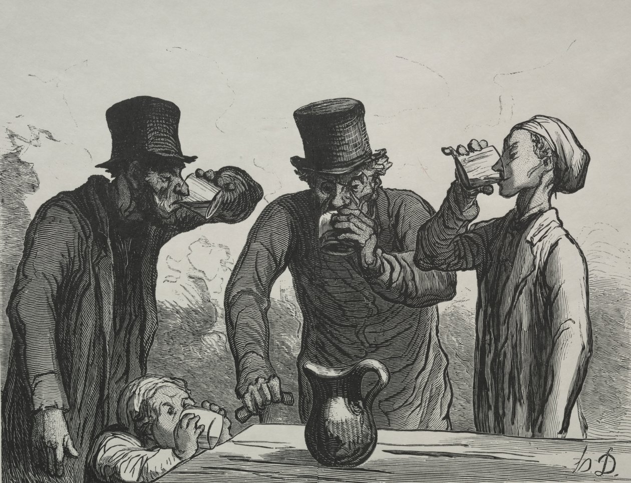 Drickarens fysiologi: De fyra åldrarna av Honoré Daumier