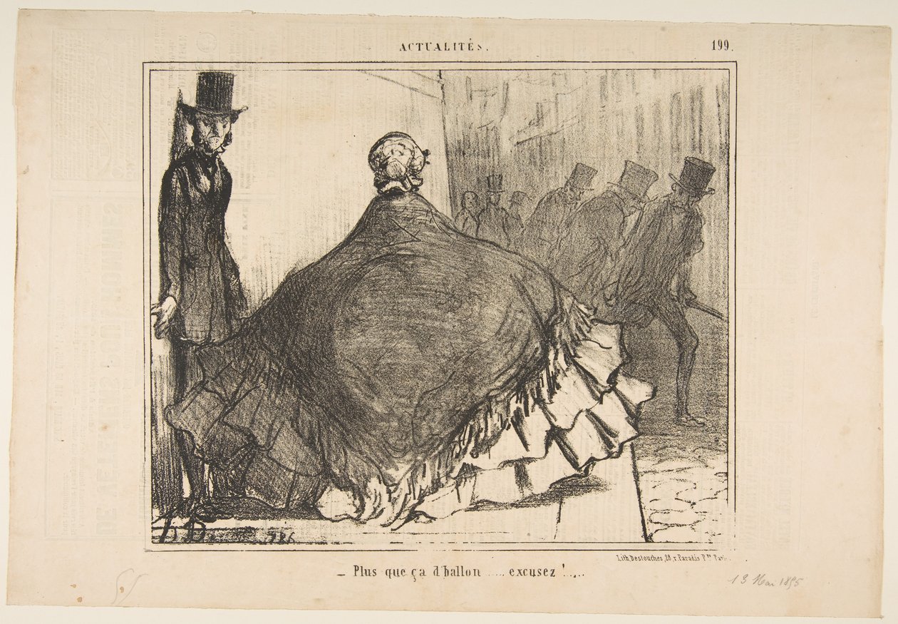 Mer än så dballon...ursäkter!, från Actualités, publicerad i Le Charivari, juni..., 13 juni 1855. av Honoré Daumier