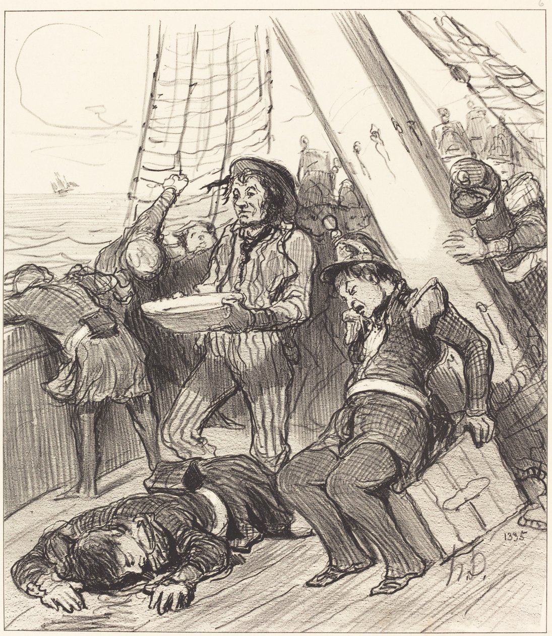 Flera nationalgardister som inte hade tänkt... av Honoré Daumier