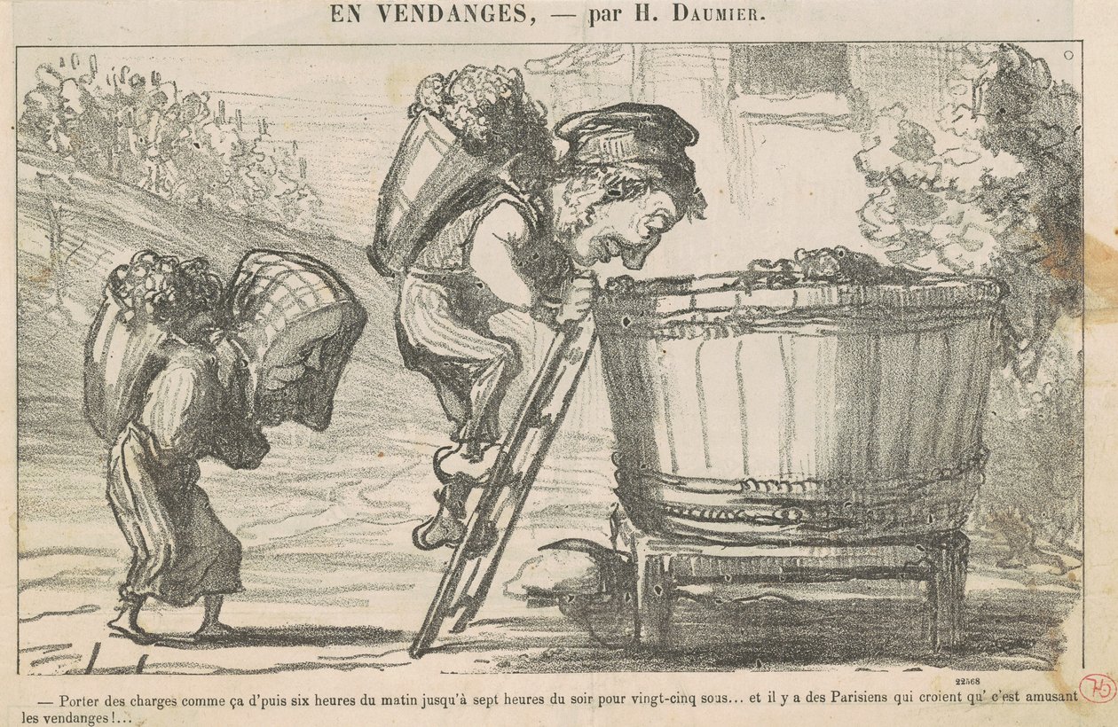 Bär på sånt där "sedan klockan sex... av Honoré Daumier