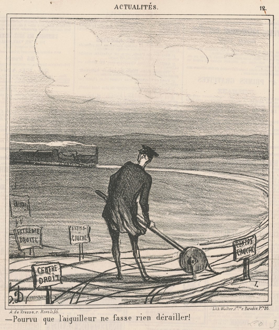 Så länge växeln inte spårar ur något! av Honoré Daumier