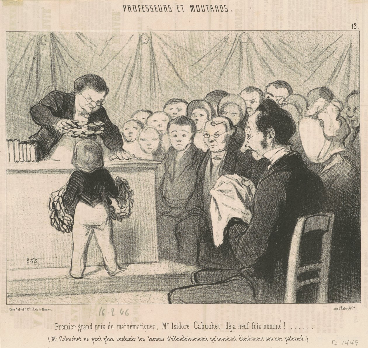 Första stora priset i matematik, M. Cabuchet av Honoré Daumier