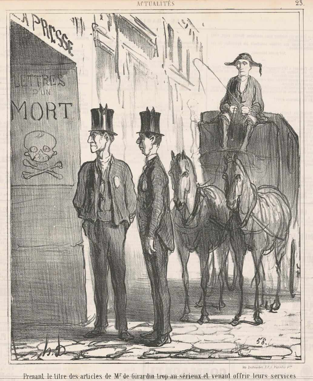 Att ta titeln... av herr de Girardin för allvarligt... av Honoré Daumier