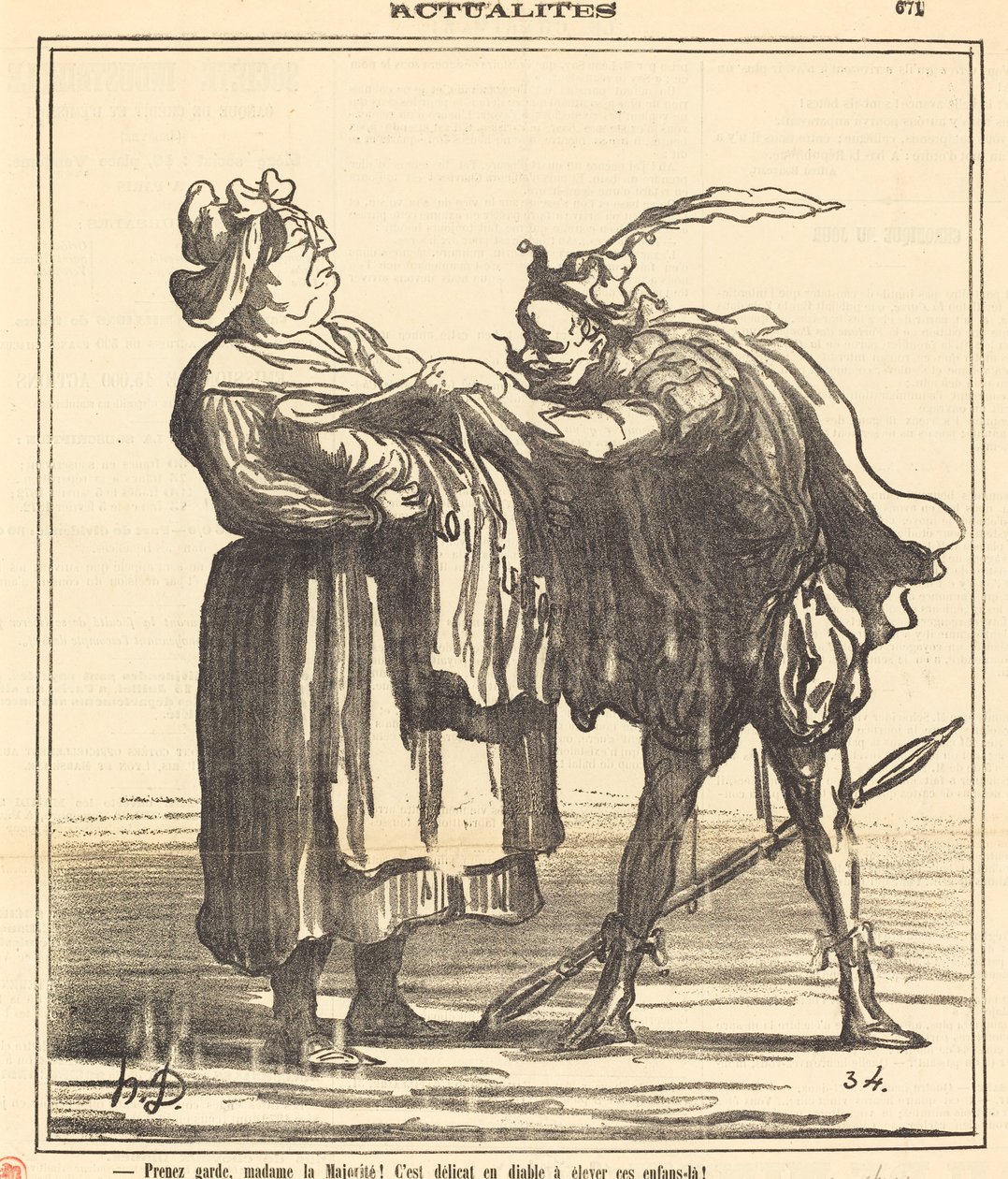 Ta hand om dig, fru majoritet! av Honoré Daumier