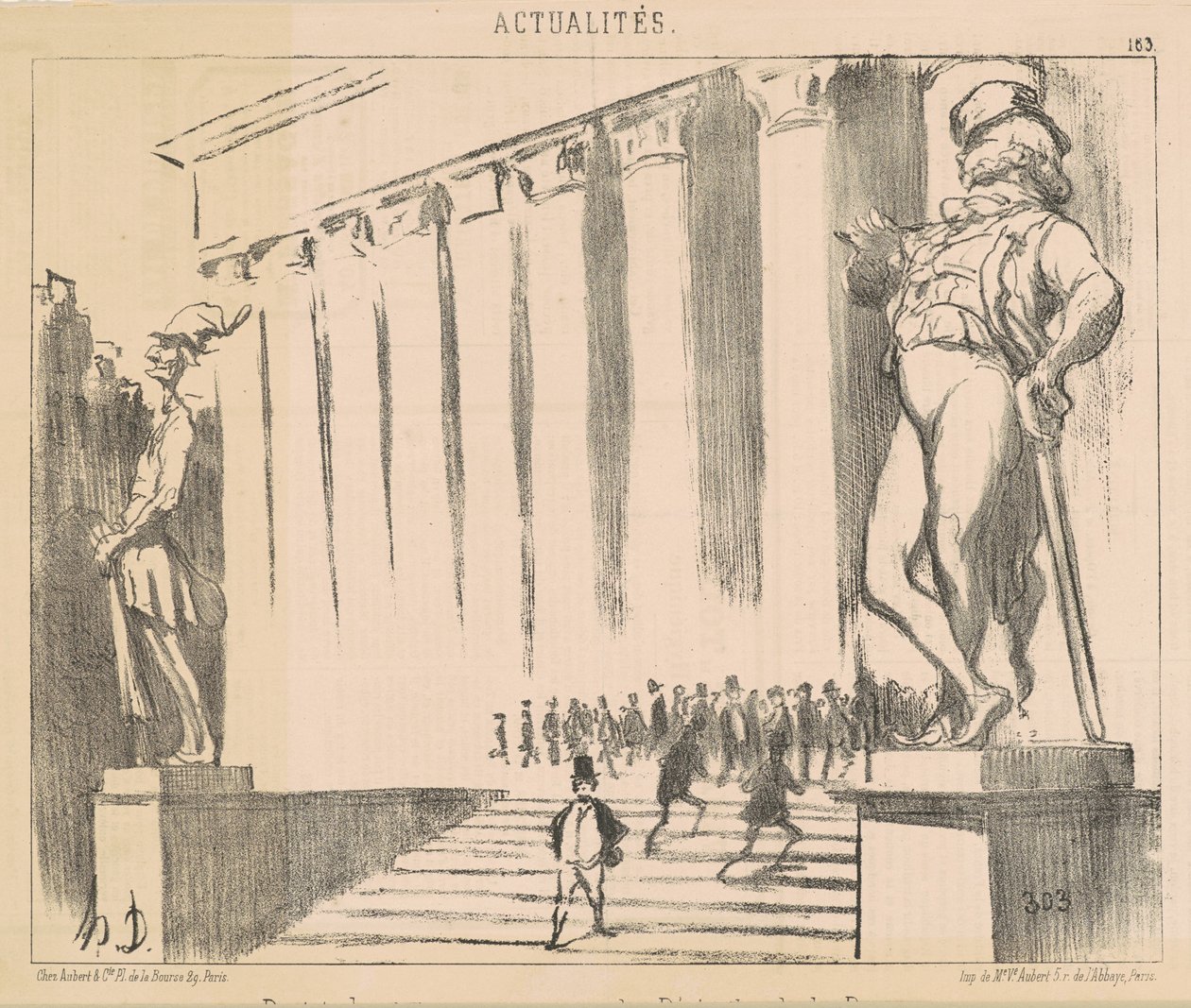 Projekt av stadgar för att pryda ... Börsen av Honoré Daumier