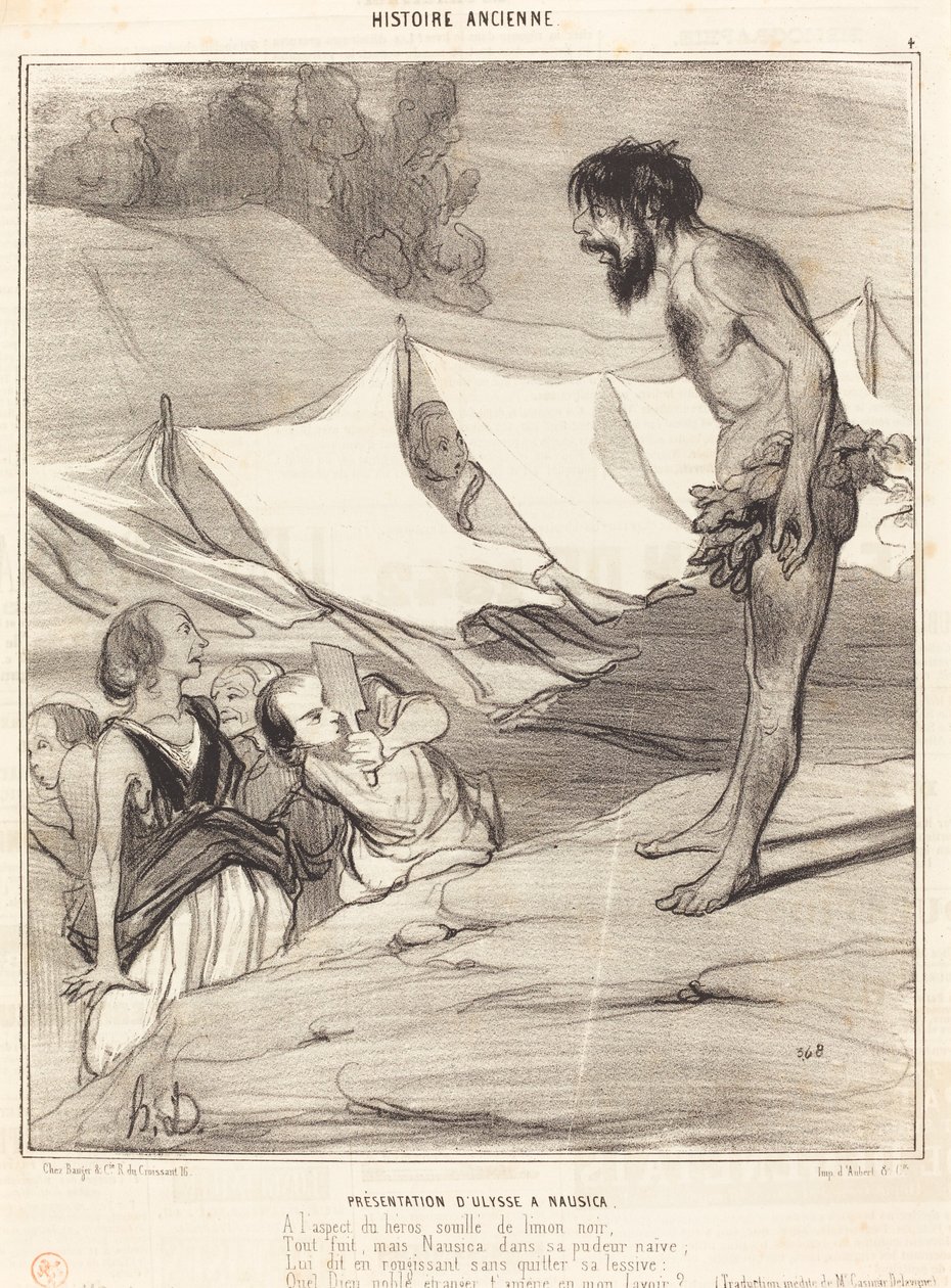 Presentation av Ulysses till Nausica av Honoré Daumier