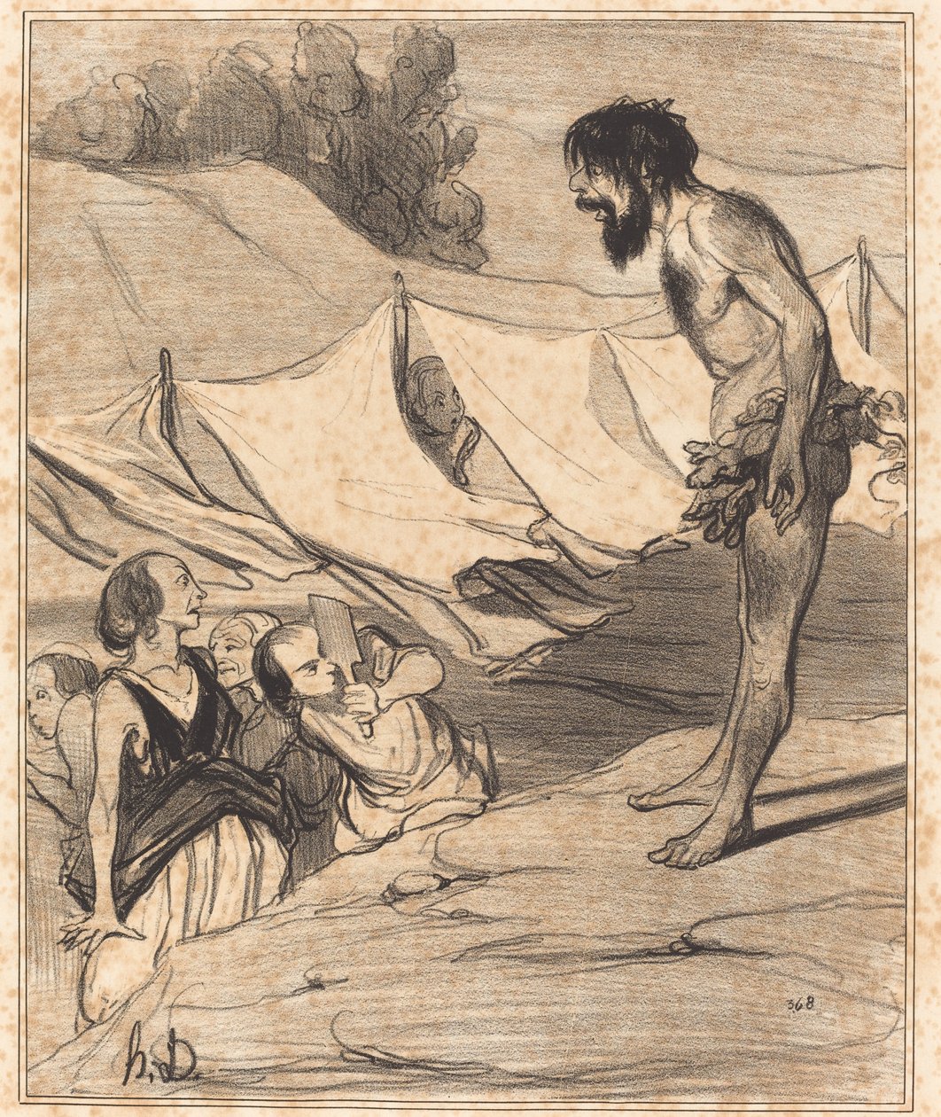 Presentation av Ulysse till Nausica av Honoré Daumier