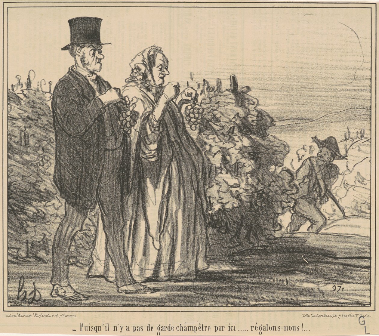 Eftersom det inte finns någon landsbygdsvakt... av Honoré Daumier