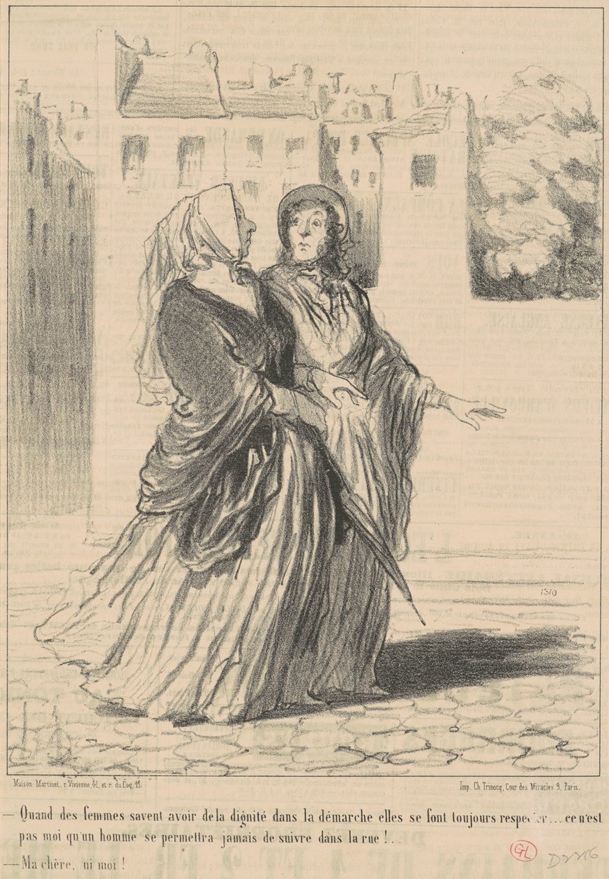 När kvinnor vet hur man har... av Honoré Daumier