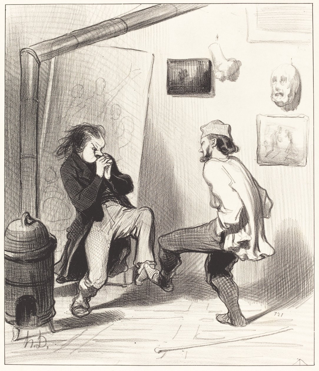 När vi brände hans sista staffli! av Honoré Daumier