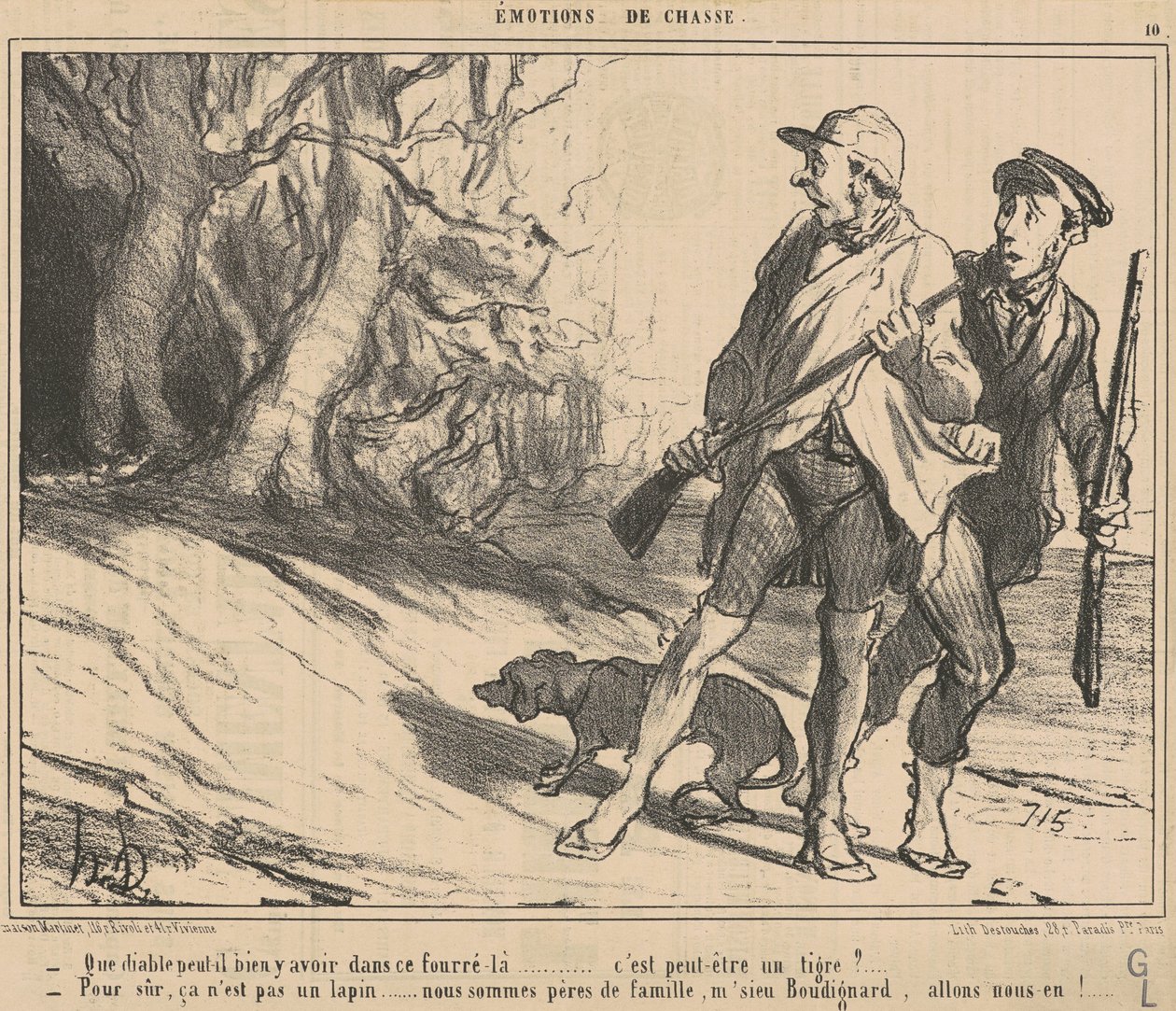 Vad i hela friden kan det finnas i det snåret? ... av Honoré Daumier