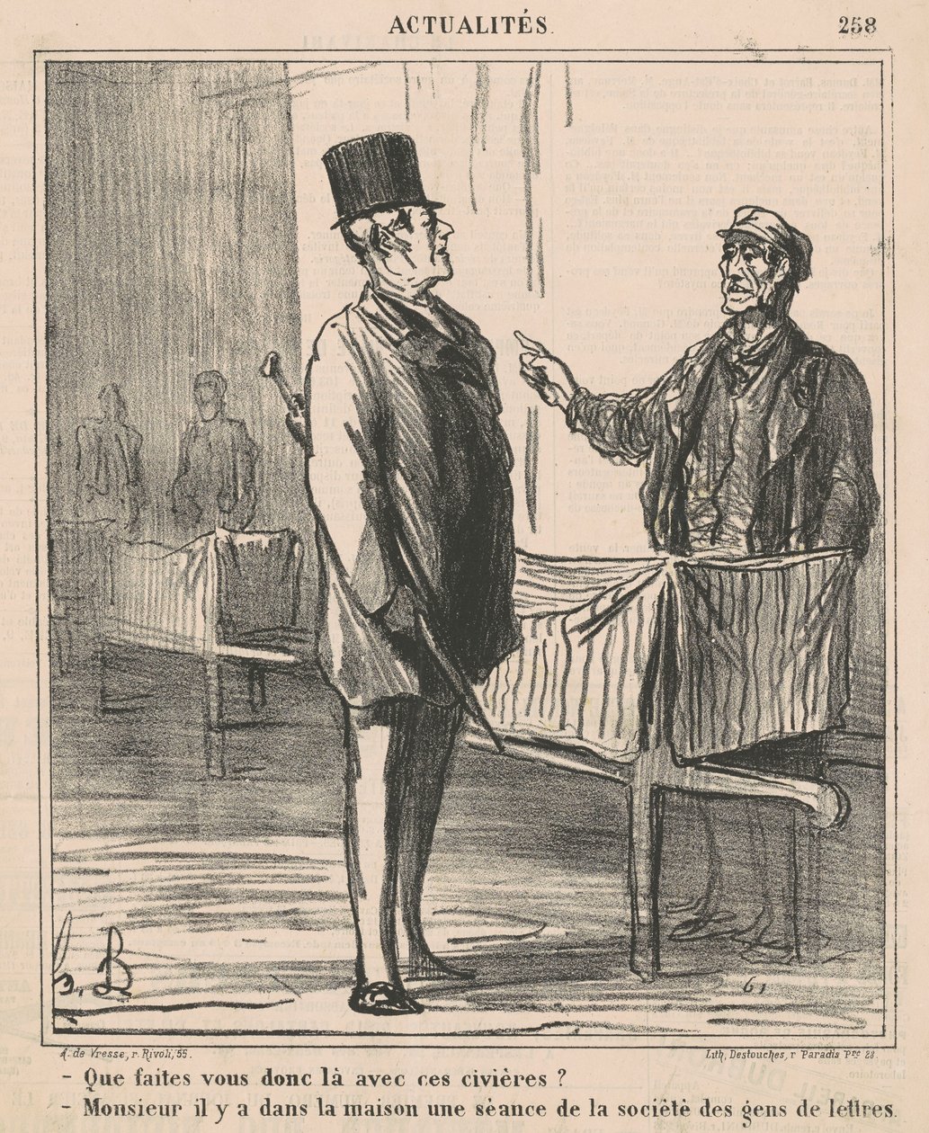 Vad gör du där med bårarna av Honoré Daumier