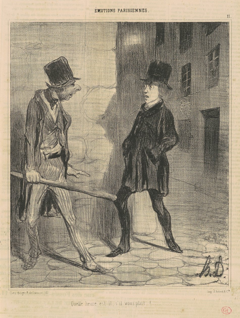 Vad är klockan?... av Honoré Daumier