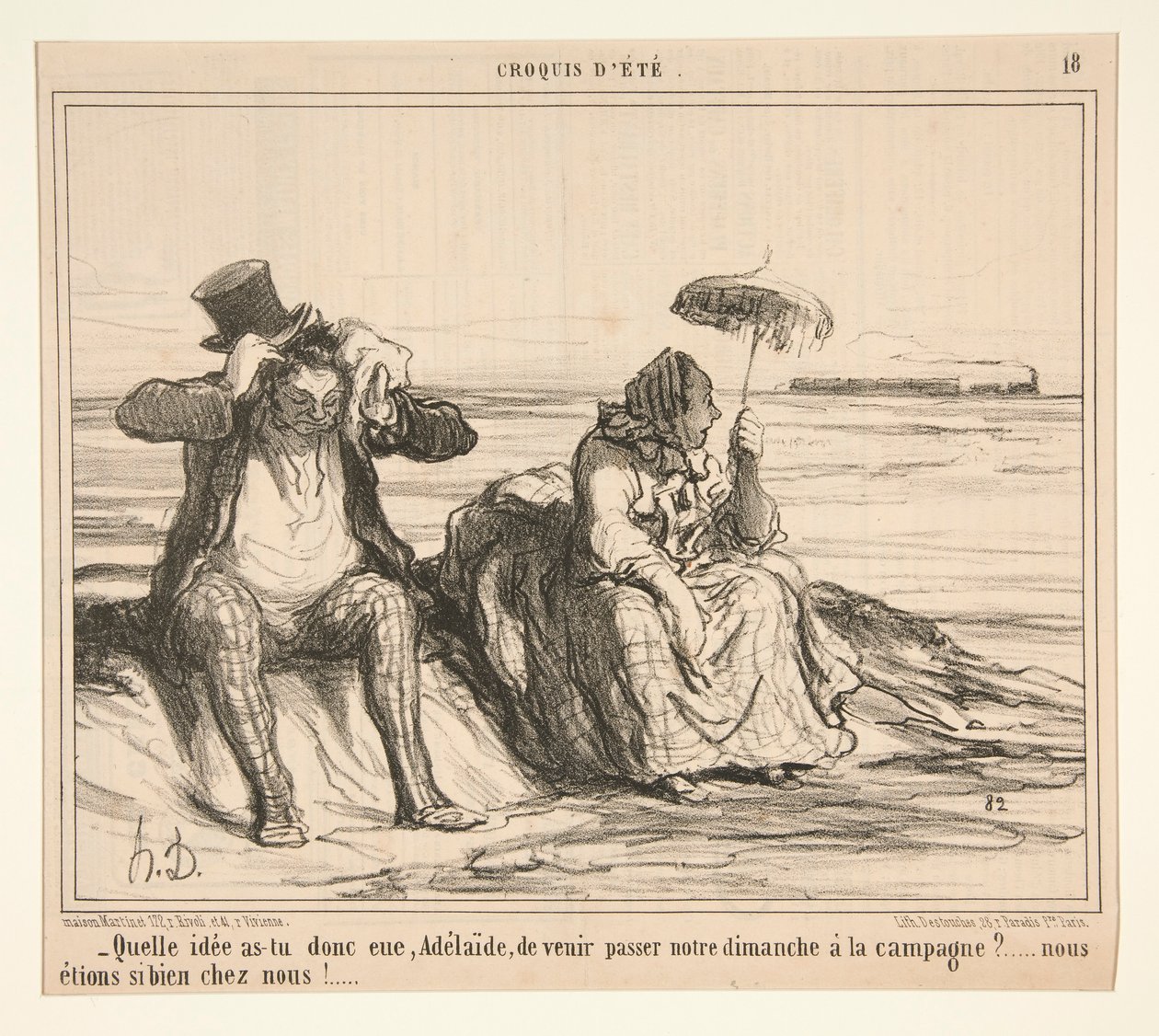 Vilken idé hade du, Adelaide, att komma och gå av Honoré Daumier