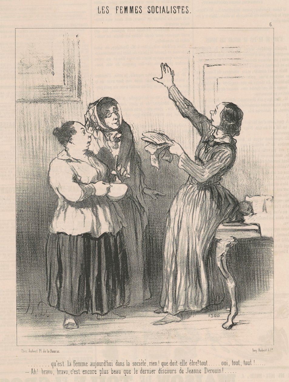 Vad är kvinnan idag i samhället... av Honoré Daumier