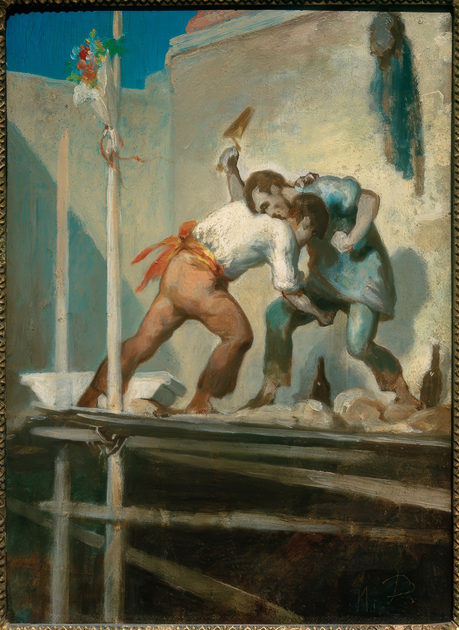 Skräpande murare av Honoré Daumier