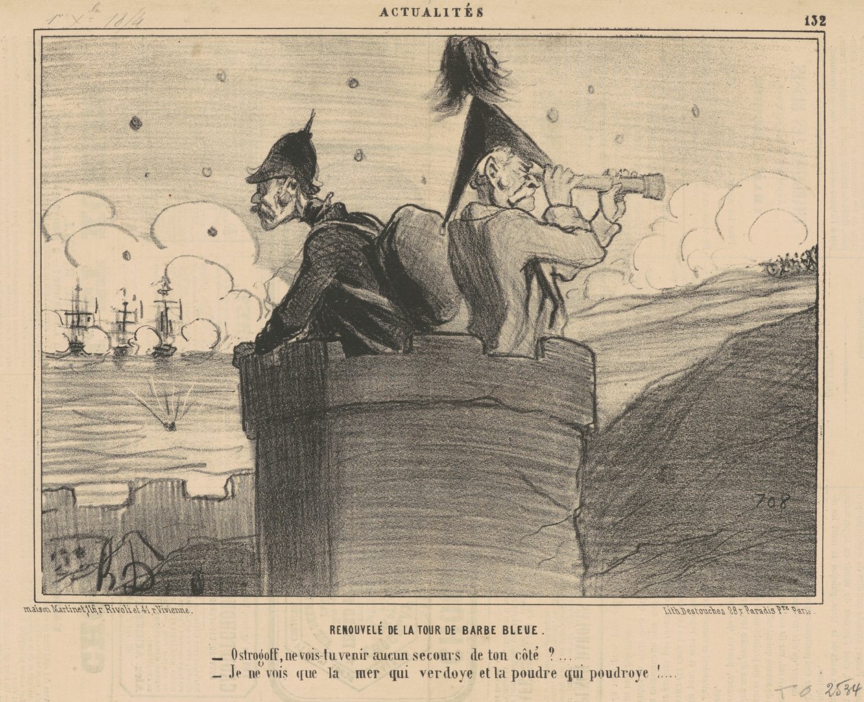 Blåskäggstornet förnyat av Honoré Daumier