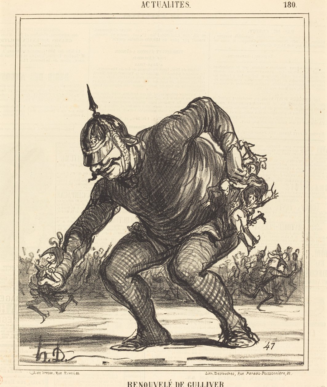 Förnyad av Gulliver av Honoré Daumier
