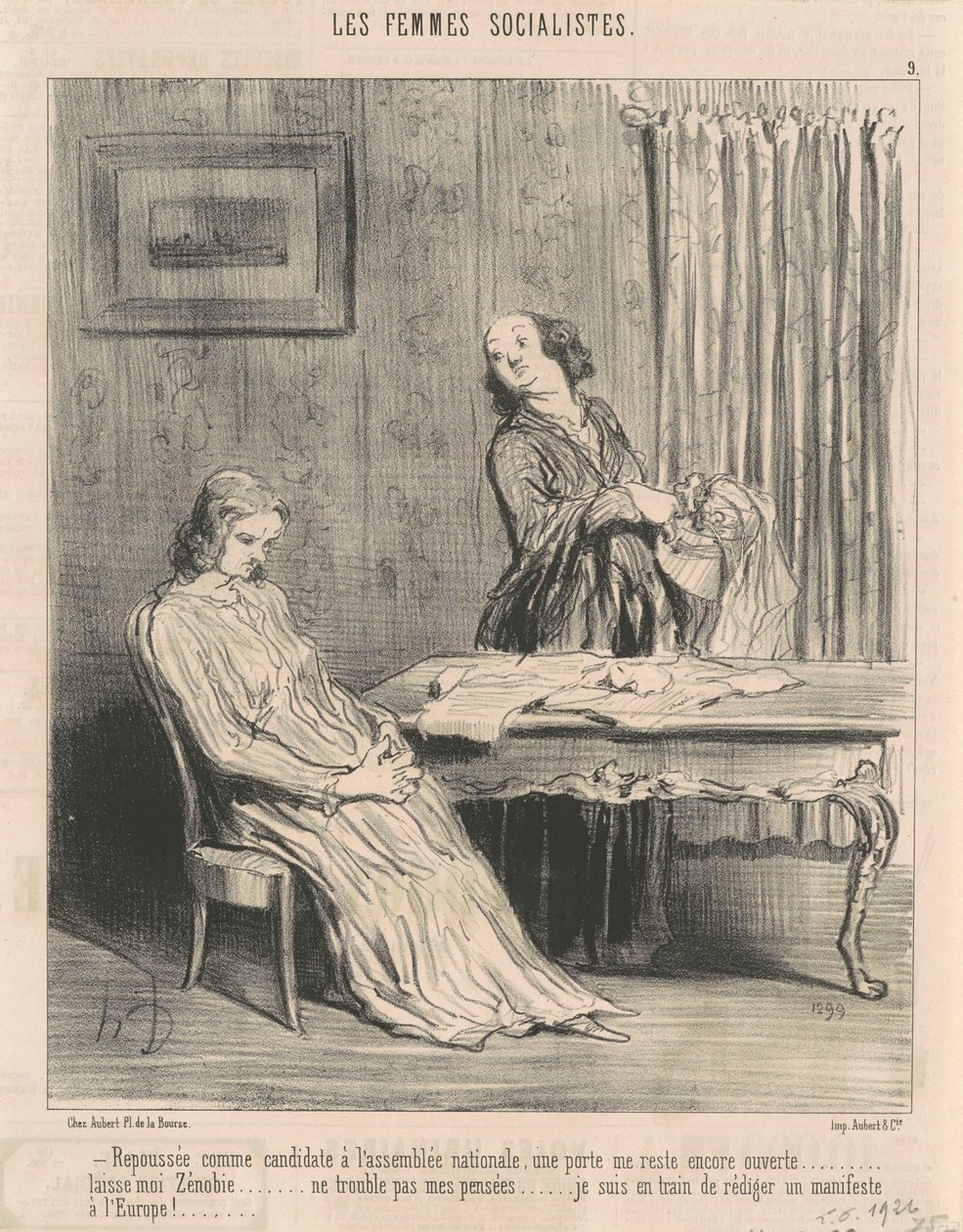Tryckt tillbaka... en dörr står öppen för mig... av Honoré Daumier