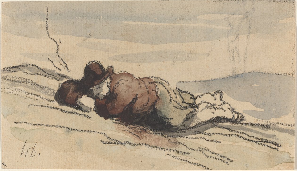 Vila i landet (Sancho Panza) av Honoré Daumier
