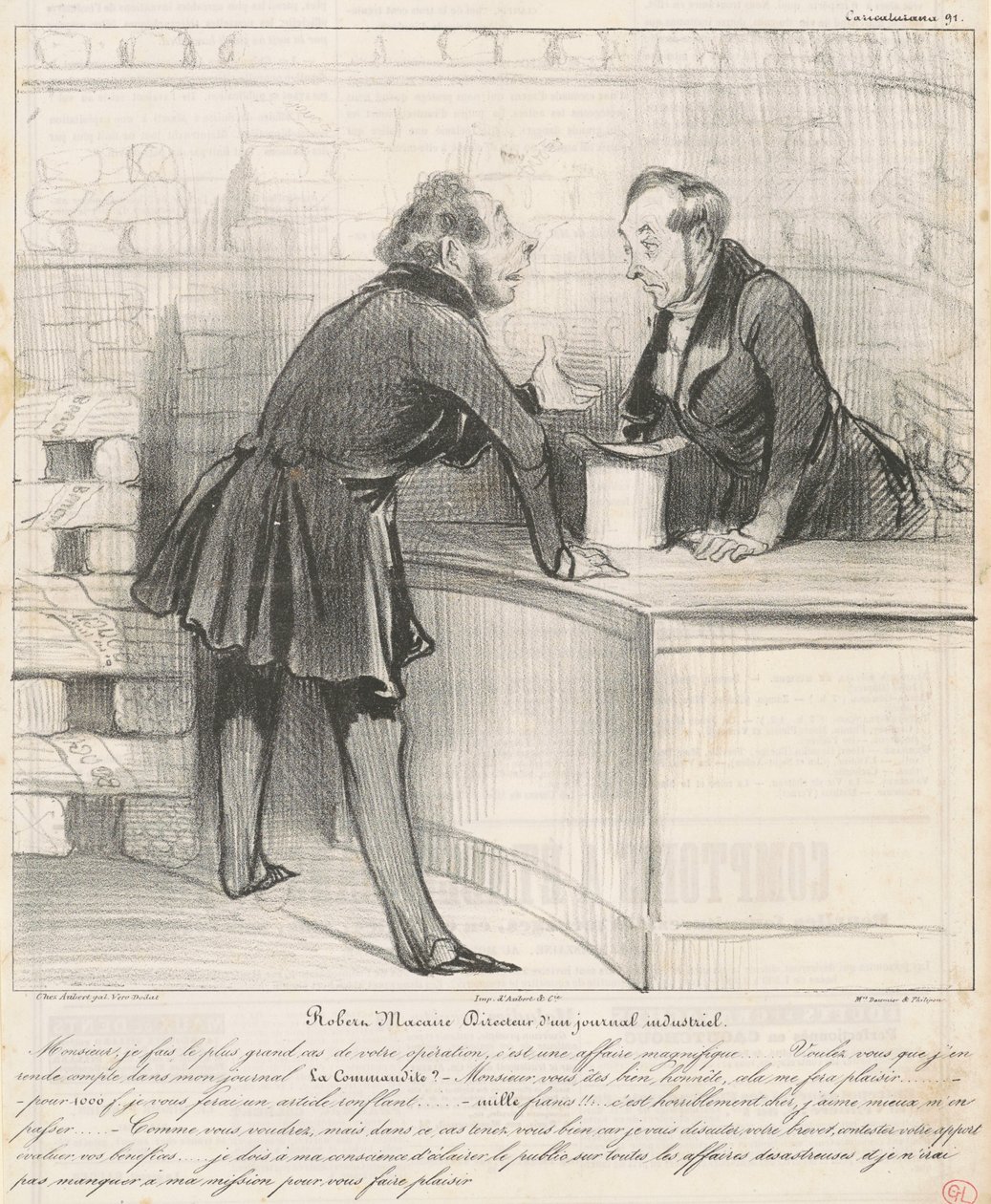 Robert Macaire Regissör av Honoré Daumier