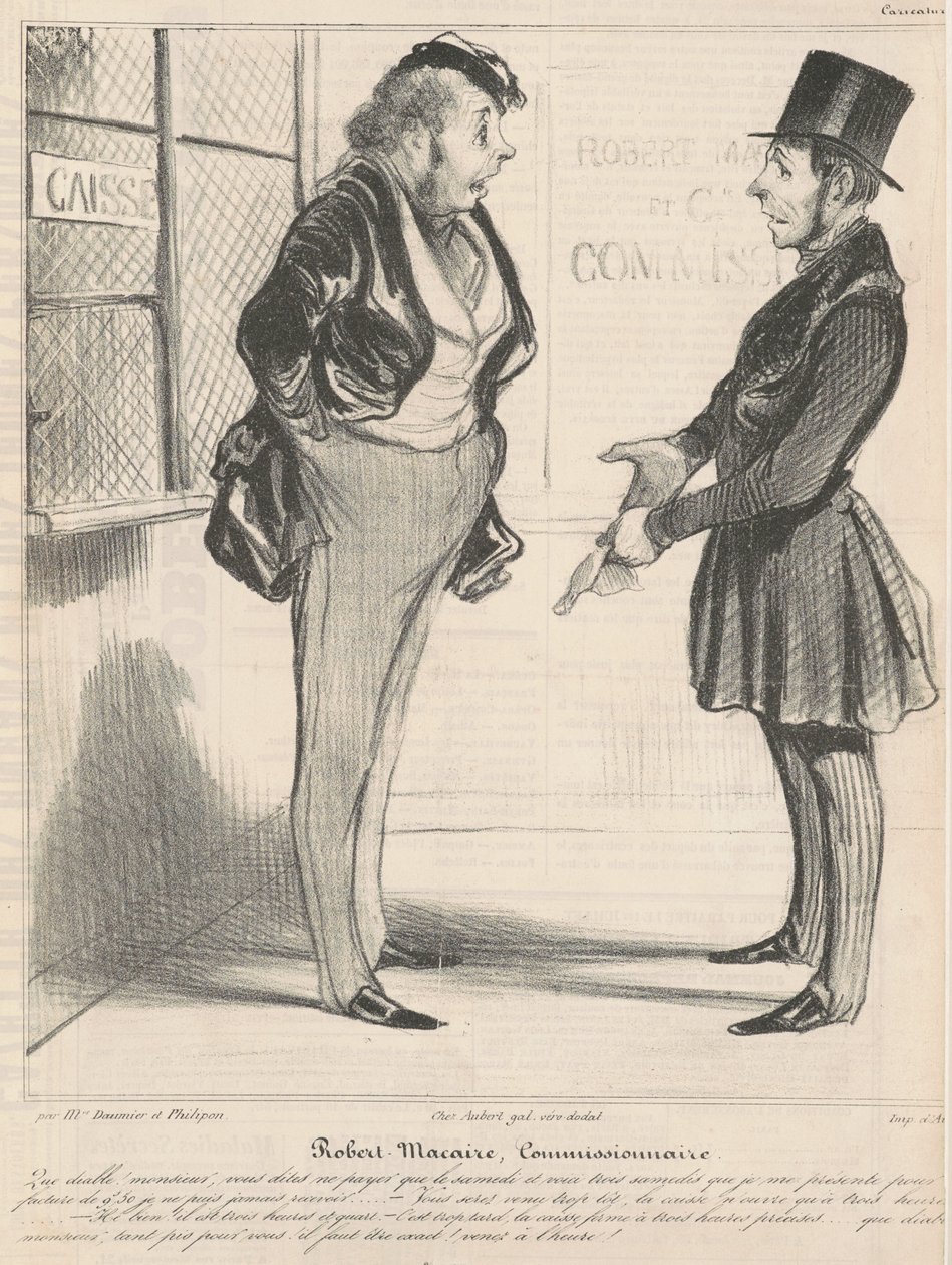 Robert Macaire kommissionär av Honoré Daumier