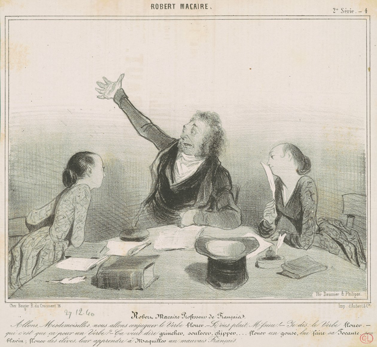 Robert Macaire fransklärare av Honoré Daumier
